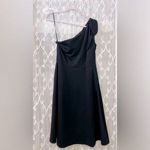 Banana Republic One-Shoulder Cocktail Dress LBD, Black, Size 6